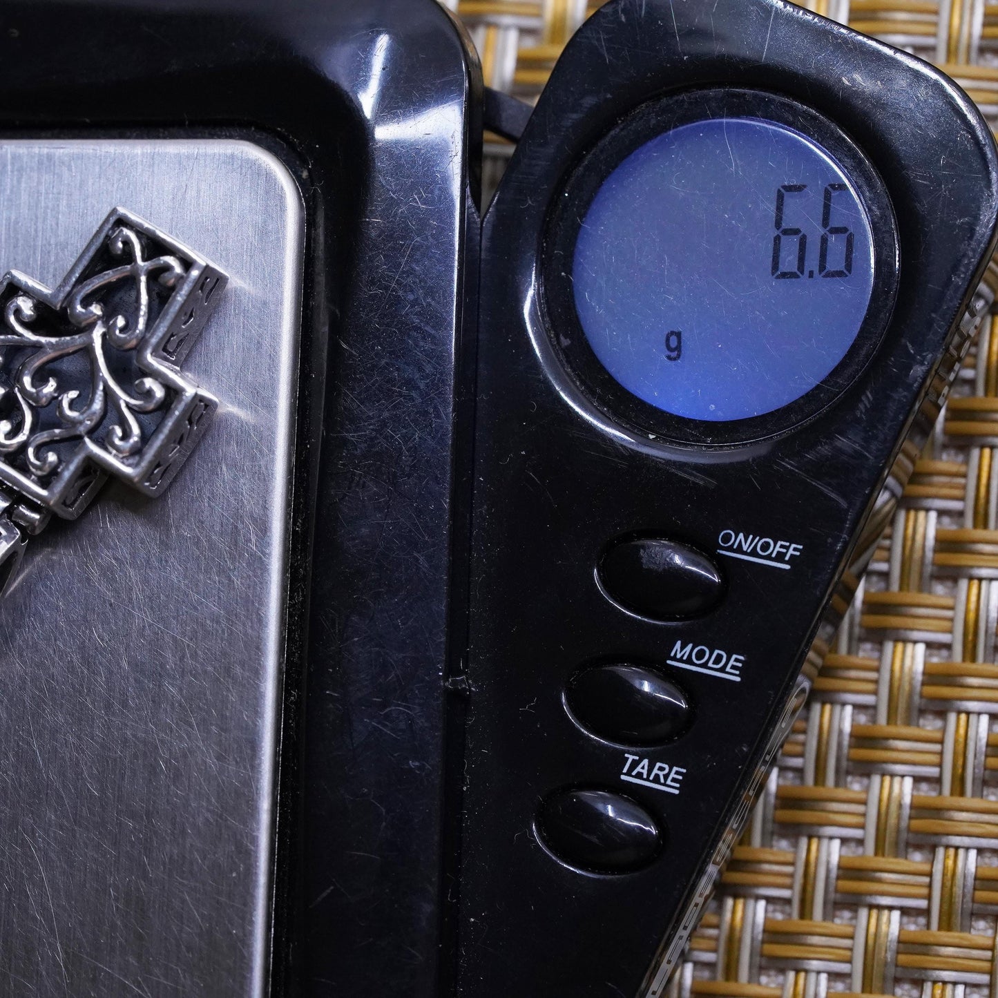 Vintage Sterling Silver Handmade Pendant, filigree 925 cross