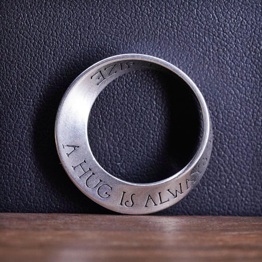 sterling silver pendant, 925 infinity circle loop hug is always the right size