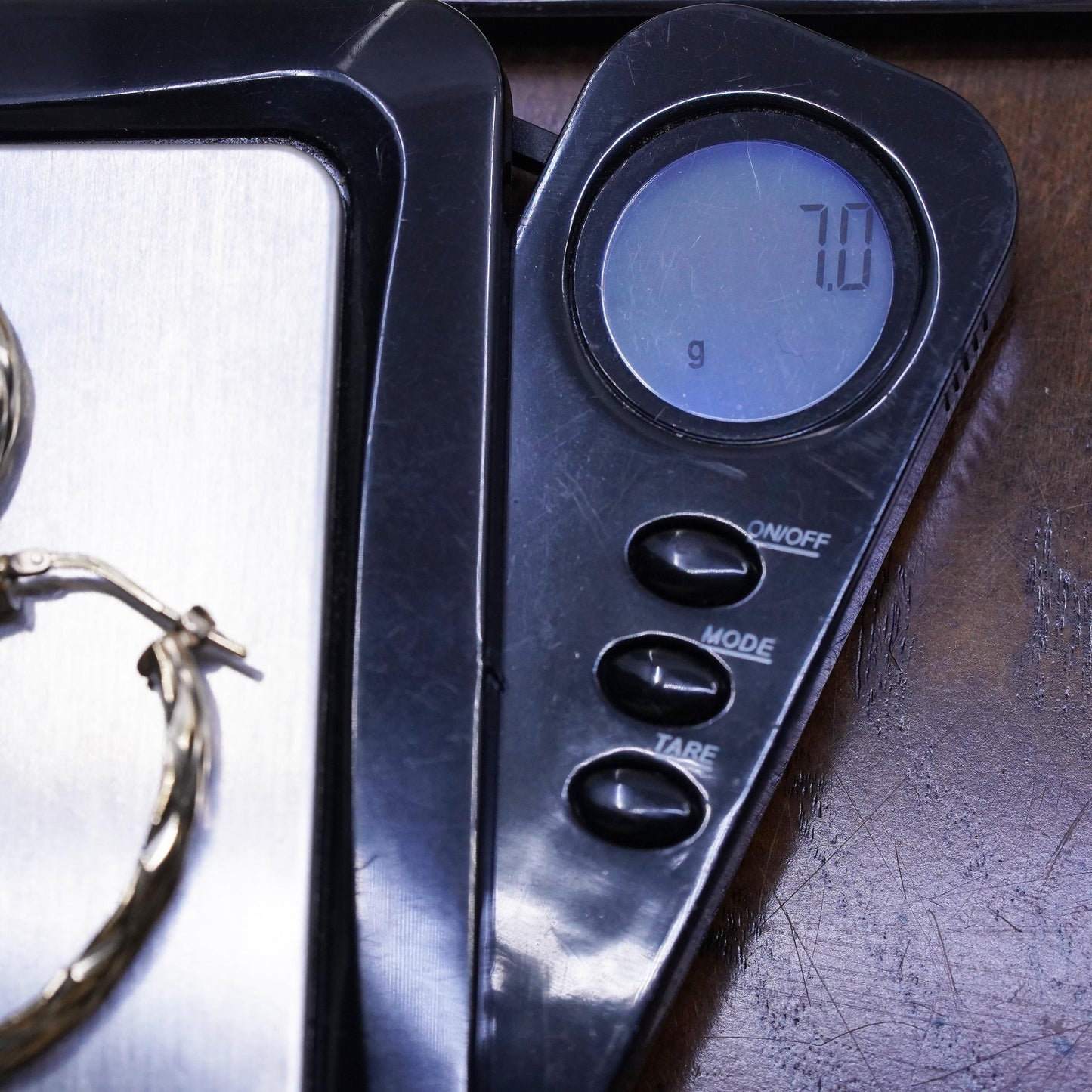 1.5”, Italia Crea vermeil gold over Sterling silver earrings, 925 oval hoops