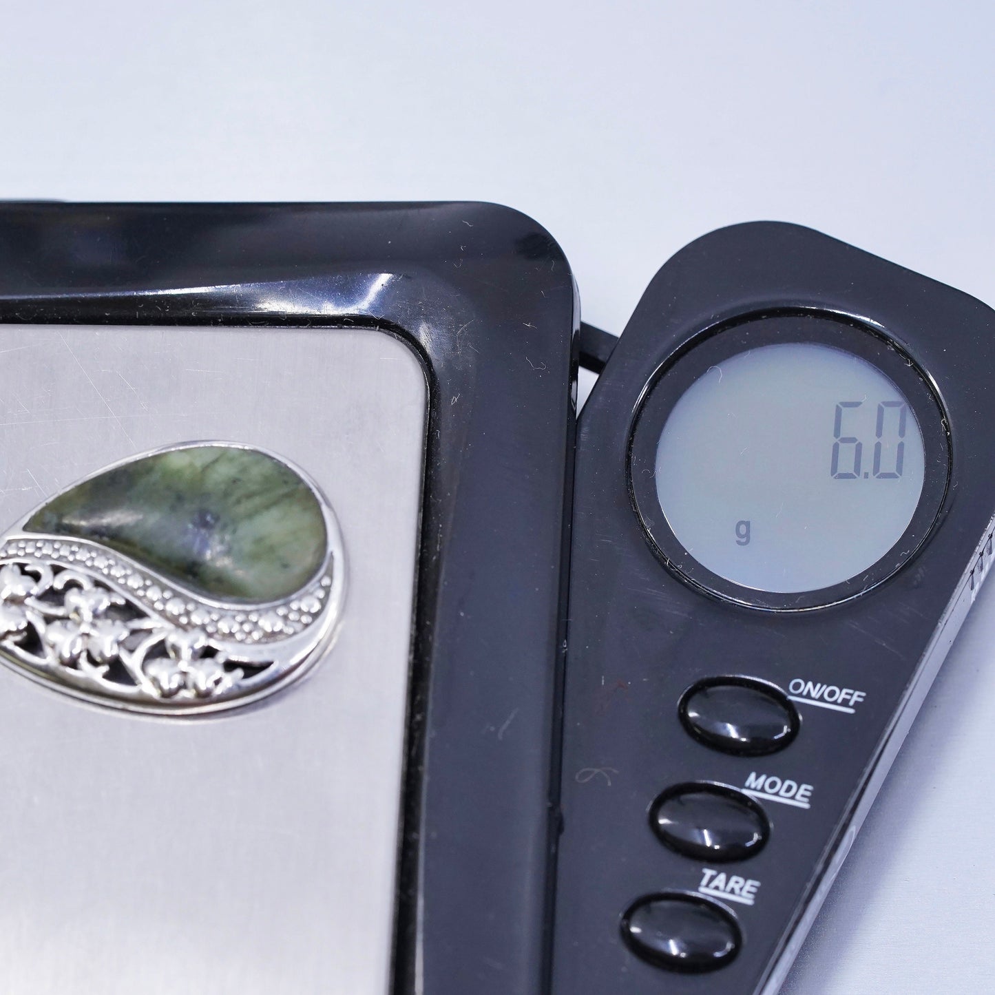 Sterling 925 silver handmade teardrop pendant with connemara marble and clovers