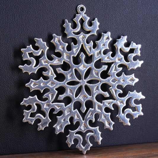 Vintage 1995 Snowflake Ornament Pendant Makers Sterling 925 Silver
