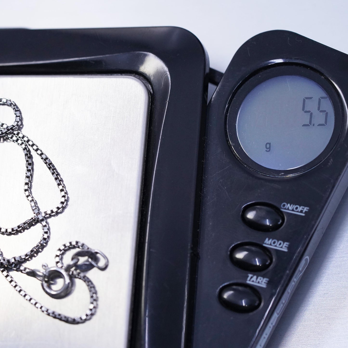 16”, vintage Sterling 925 silver box necklace Irish Celtic knot cross pendant