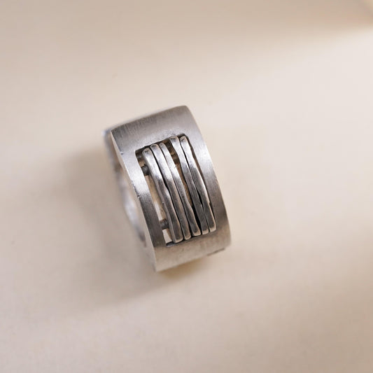 0.5”, Vintage sterling silver single earring, 925 huggie hoop