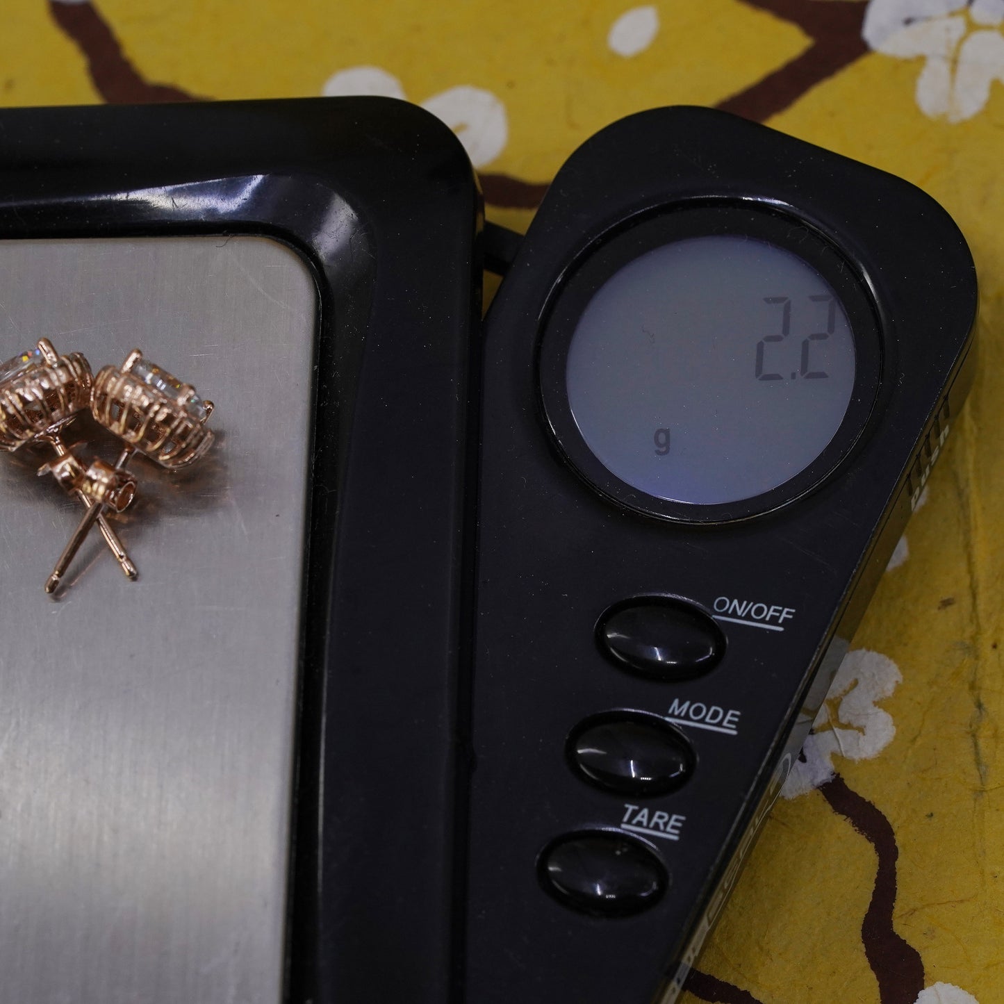Vintage rose gold over Sterling 925 silver Cz studs, Swarovski earrings