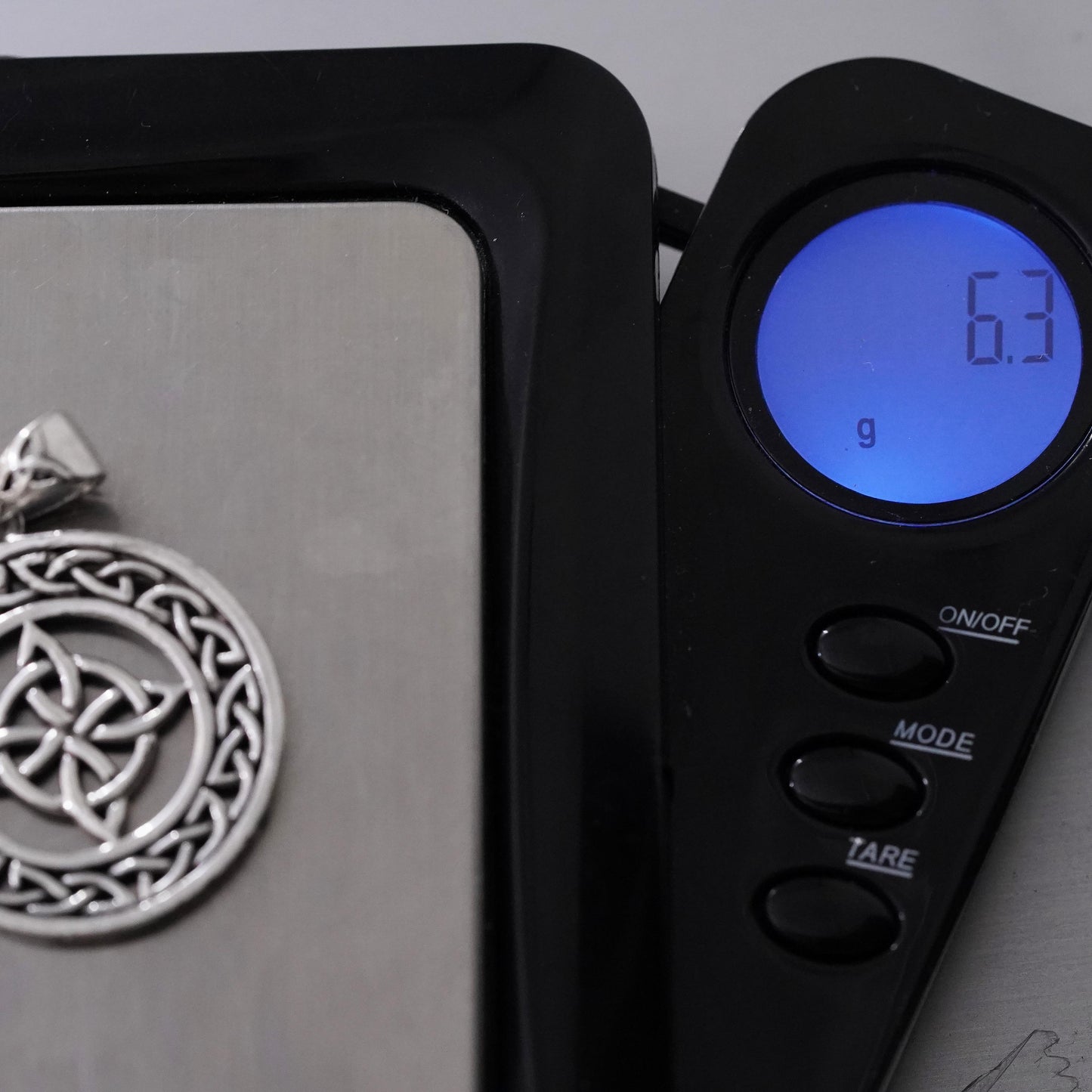 Irish Sterling silver handmade pendant, 925 Celtic knot circle charm
