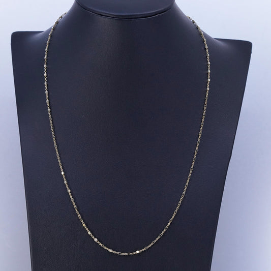 20” Italian Danecraft vermeil gold over Sterling 925 silver bead chain necklace