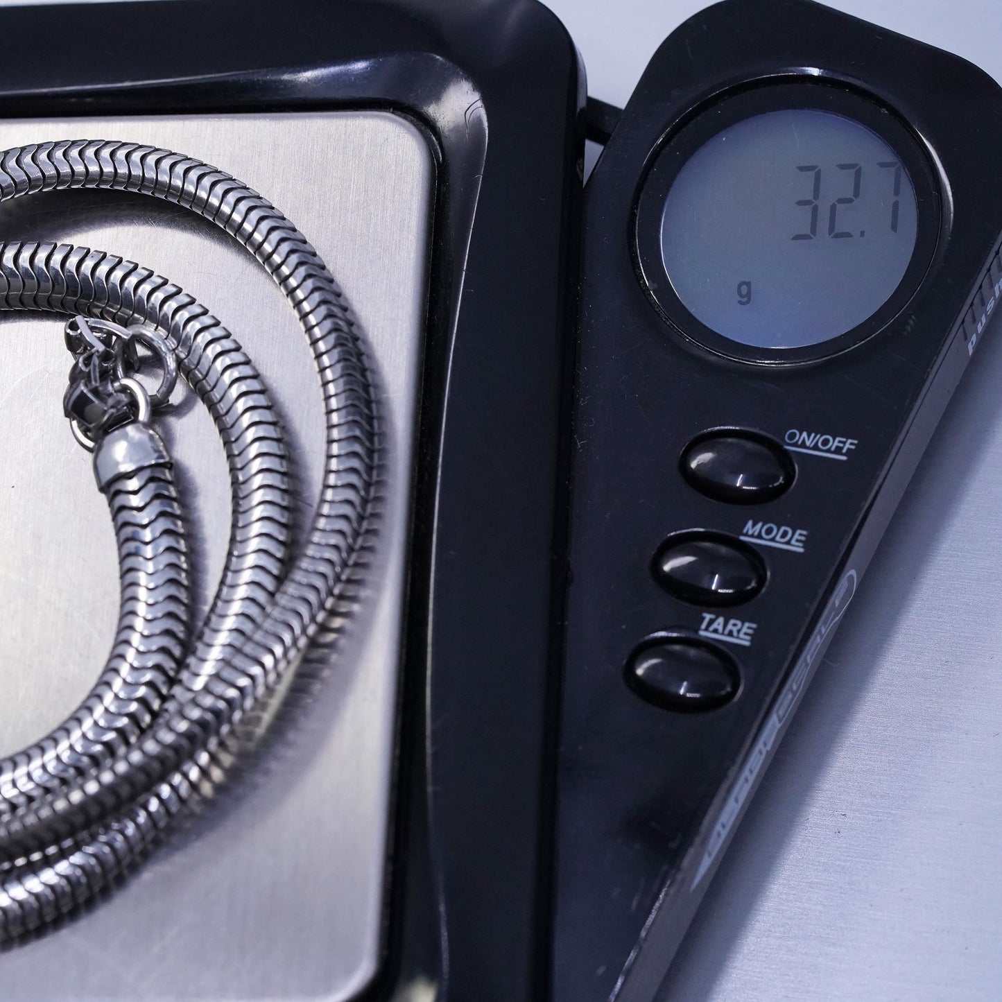 16” 5mm, Vintage Forstner Thick Sterling 925 Silver Snake Choker Necklace