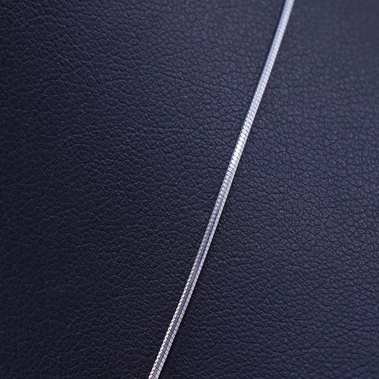 18” 1mm, vintage Italian Sterling 925 silver square snake chain necklace