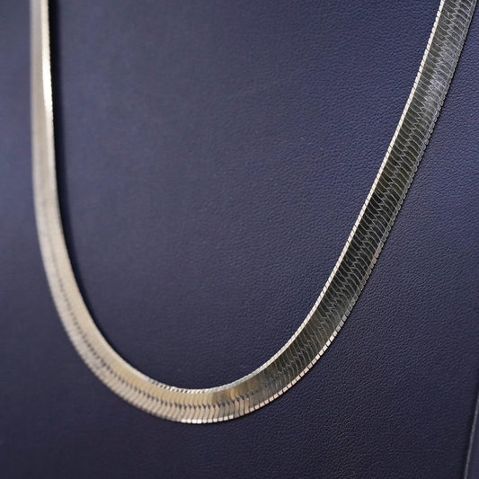 20" Canadian vermeil gold over Sterling silver necklace, 925 herringbone chain