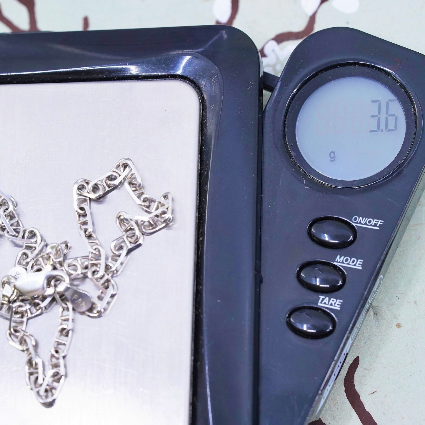 10", sterling silver link bracelet, Italy 925 silver anchor chain anklet