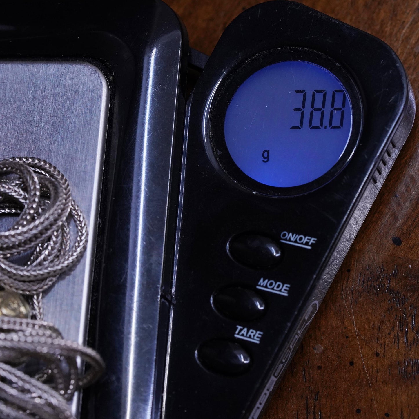 16”, Anatoli Sterling Silver / 925 wheat chain Necklace bar slide pendant