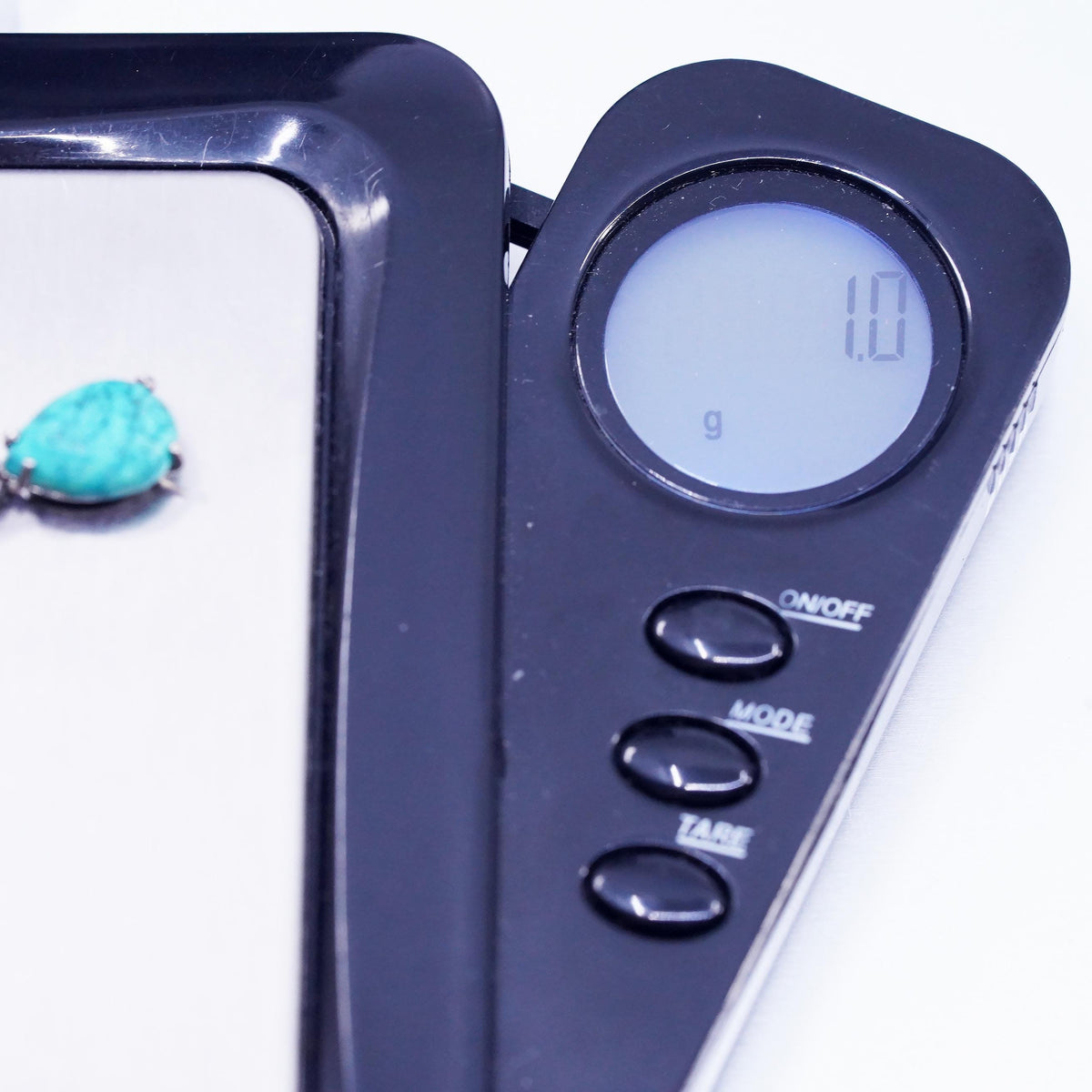 southwestern sterling 925 silver teardrop charm pendant spiderwebbed turquoise