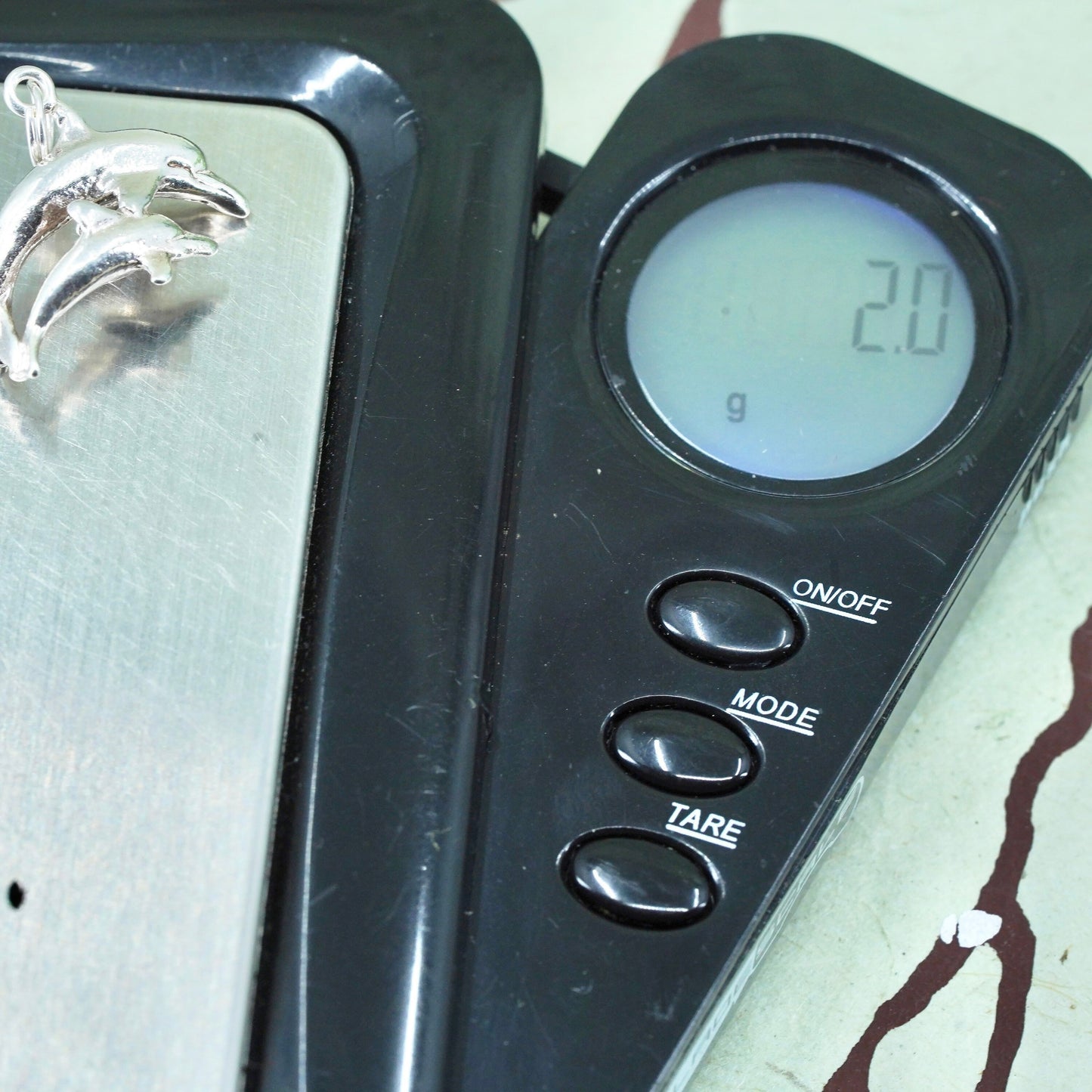 Vintage sterling silver motherhood dolphin pendant, 925 charm