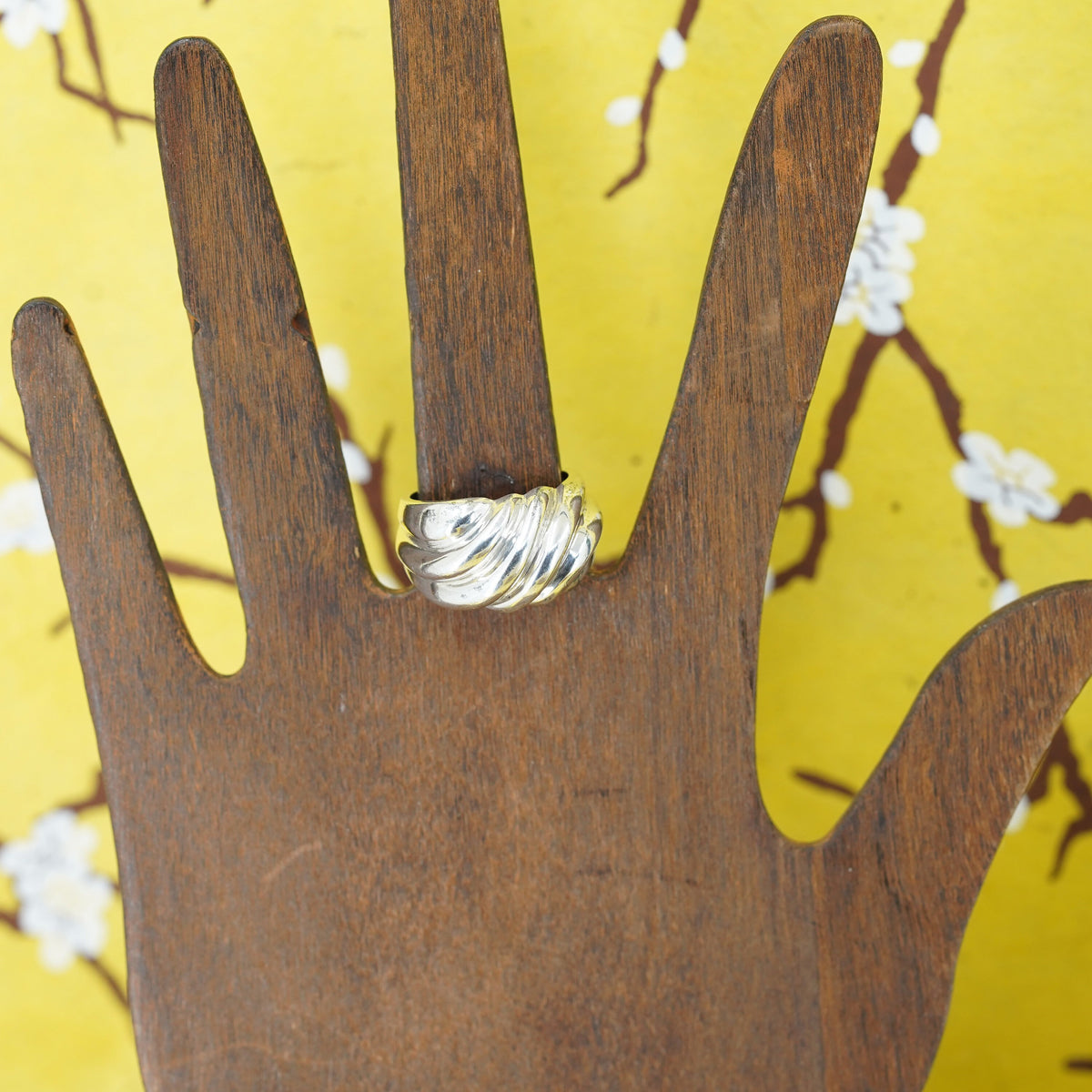 Size 7.5, Native American Navajo James Mason sterling silver ring 925 ribbed