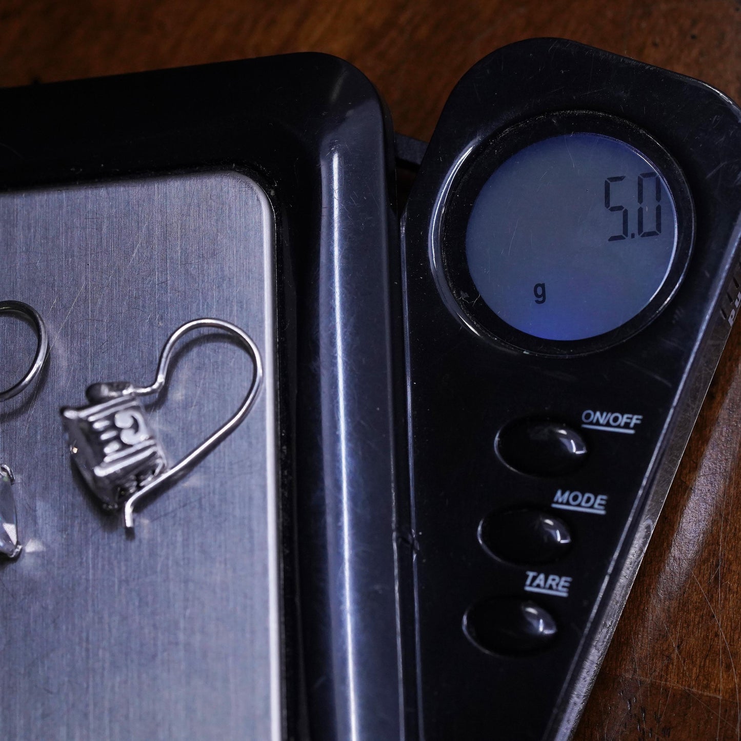 Vintage Israel Sterling 925 silver handmade square earrings with Cz