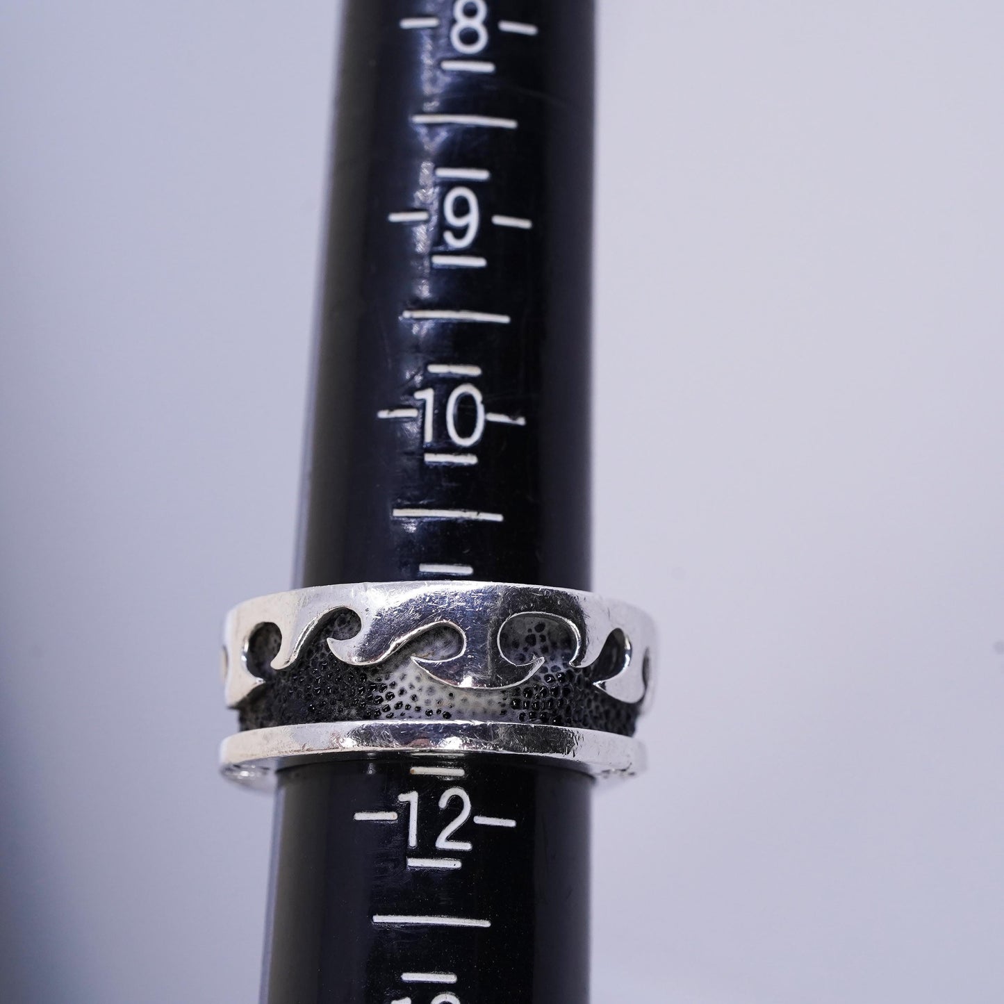 size 11, Milo Sterling Silver Wave Ring 925, Ocean Band Ring, band, Surf Wave
