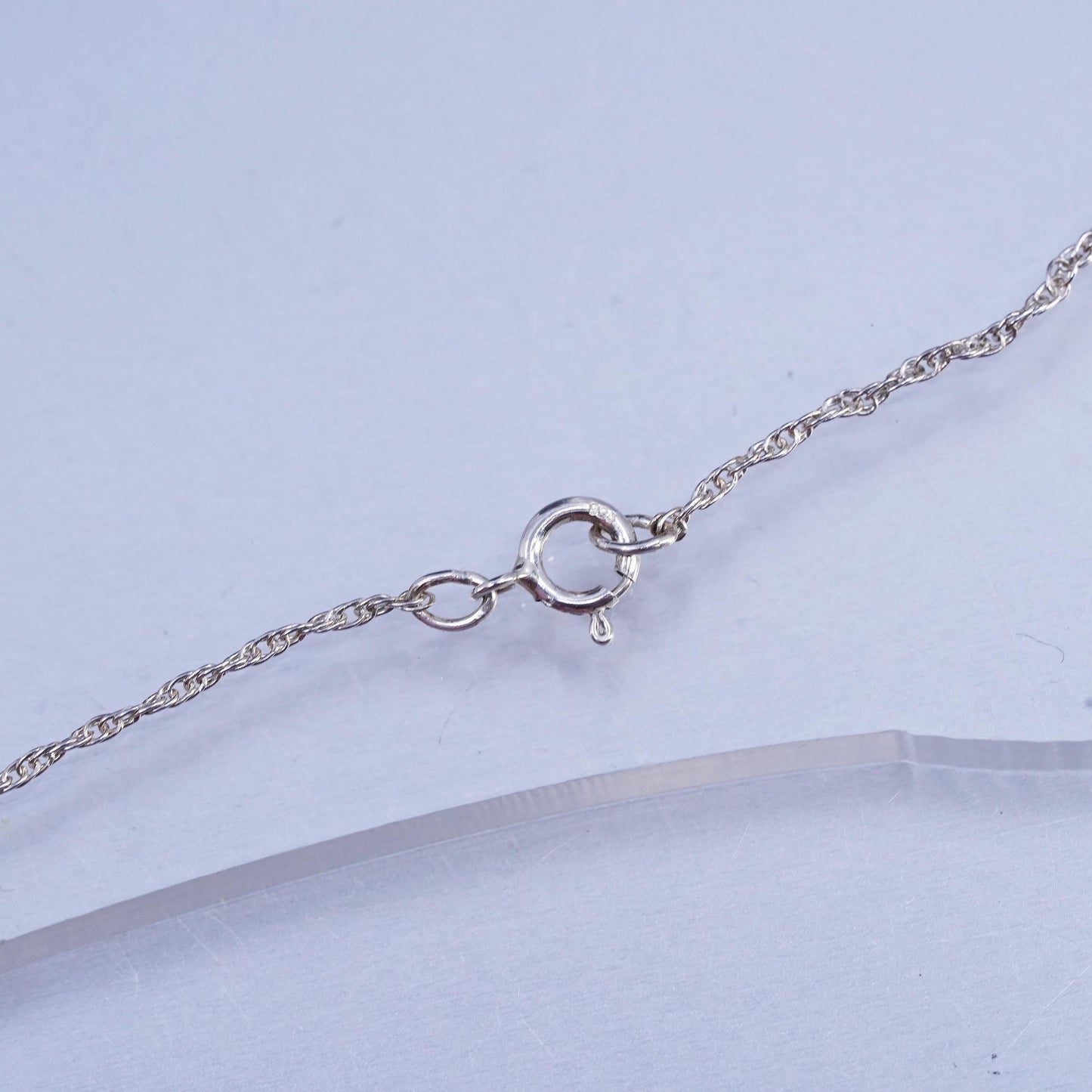 20" sterling 925 silver Singapore rope necklace emerald book pendant with love