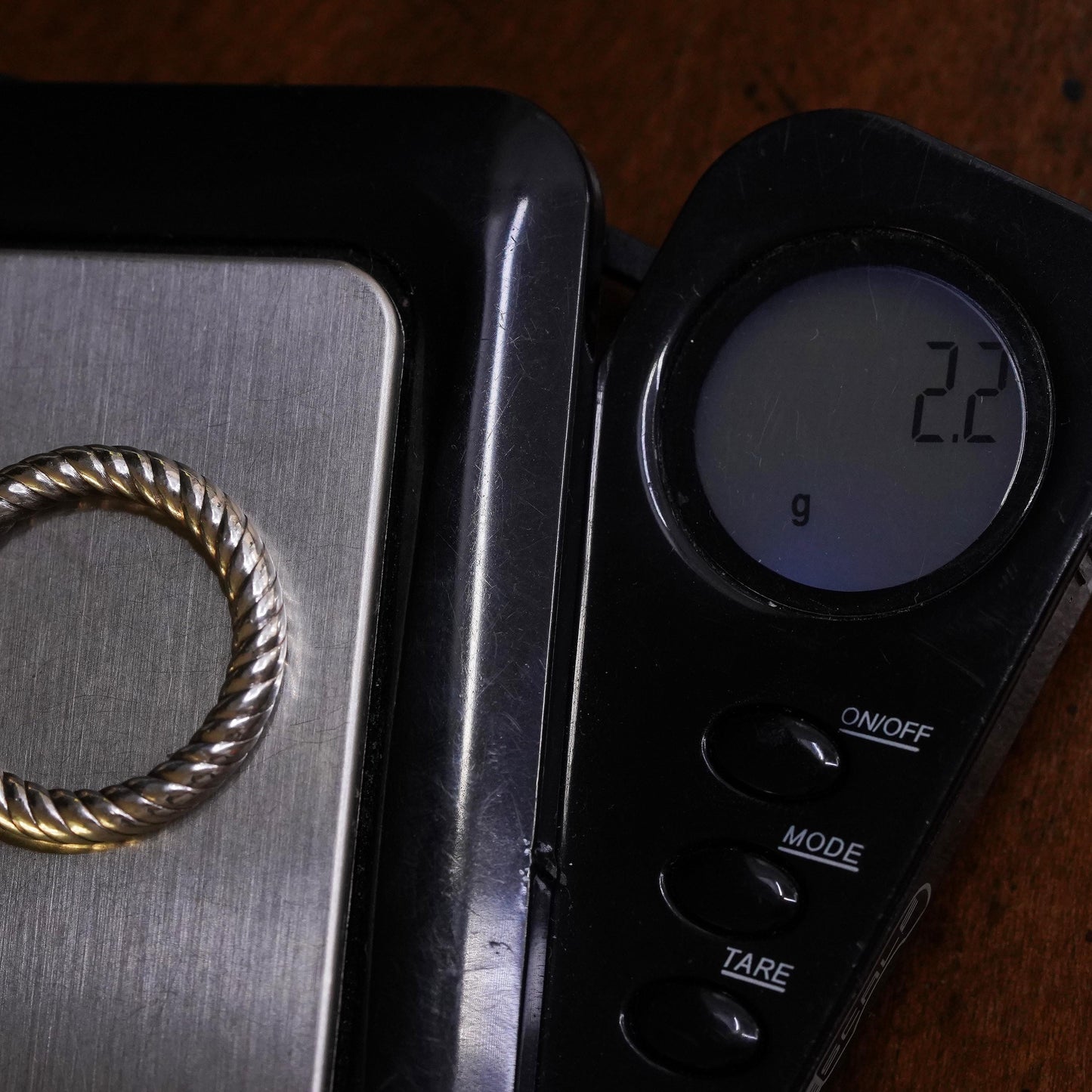 1", Vintage Italian sterling silver loop single earring, primitive twisted hoop