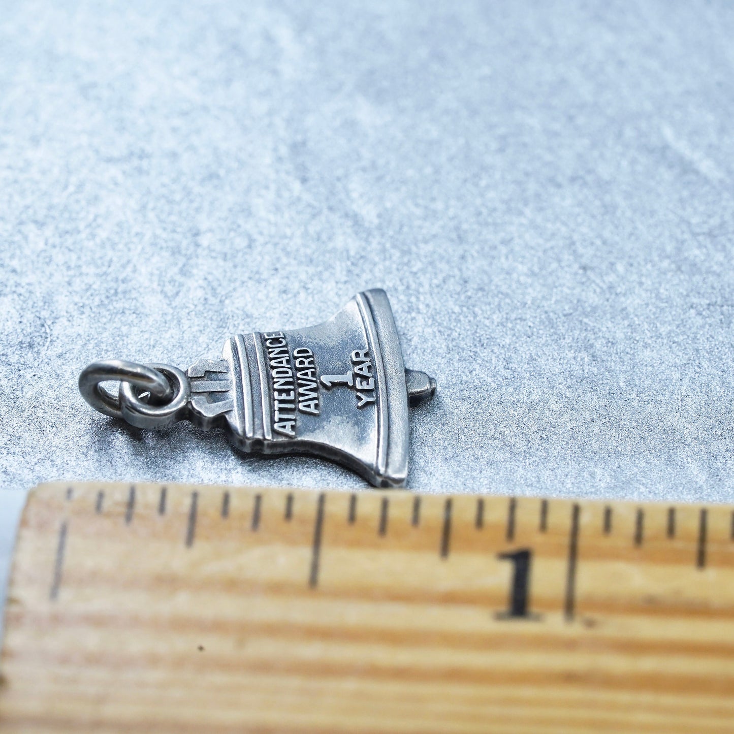 Sterling silver handmade 925 bell telephone attendance award charm pendant