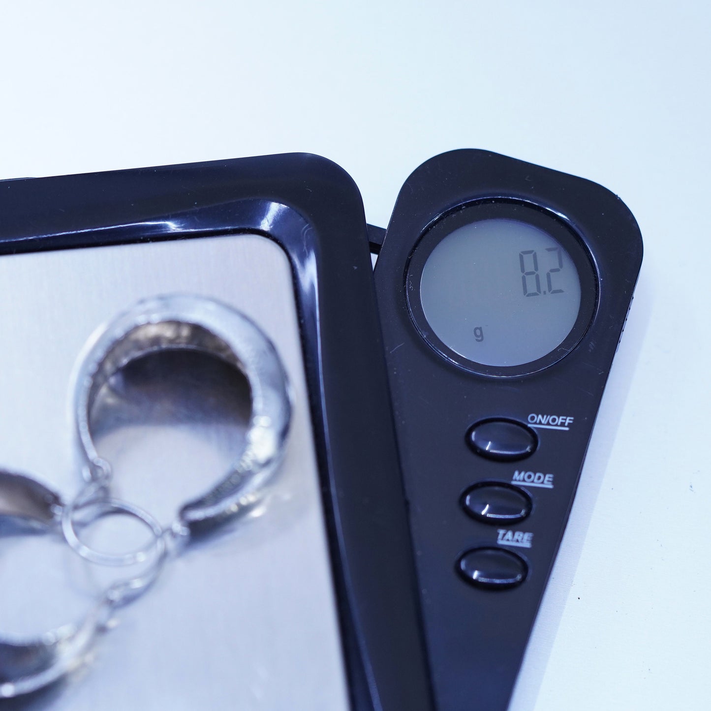 1.5”, vintage Sterling silver handmade earrings, 925 simple oval hoops