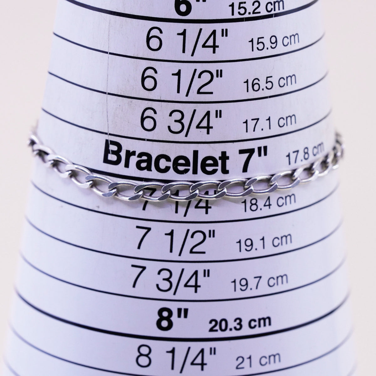 7.25”, Vintage milor sterling silver flatten curb bracelet, bold 925 men chain