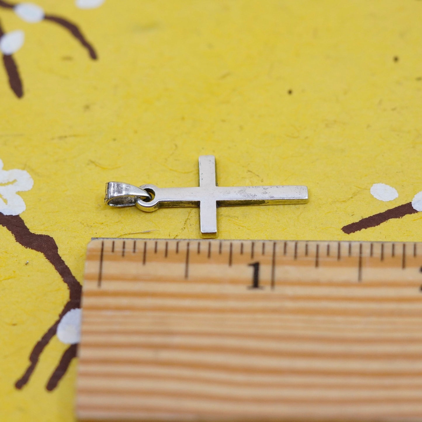 Vintage Mexico Sterling silver handmade pendant, 925 cross