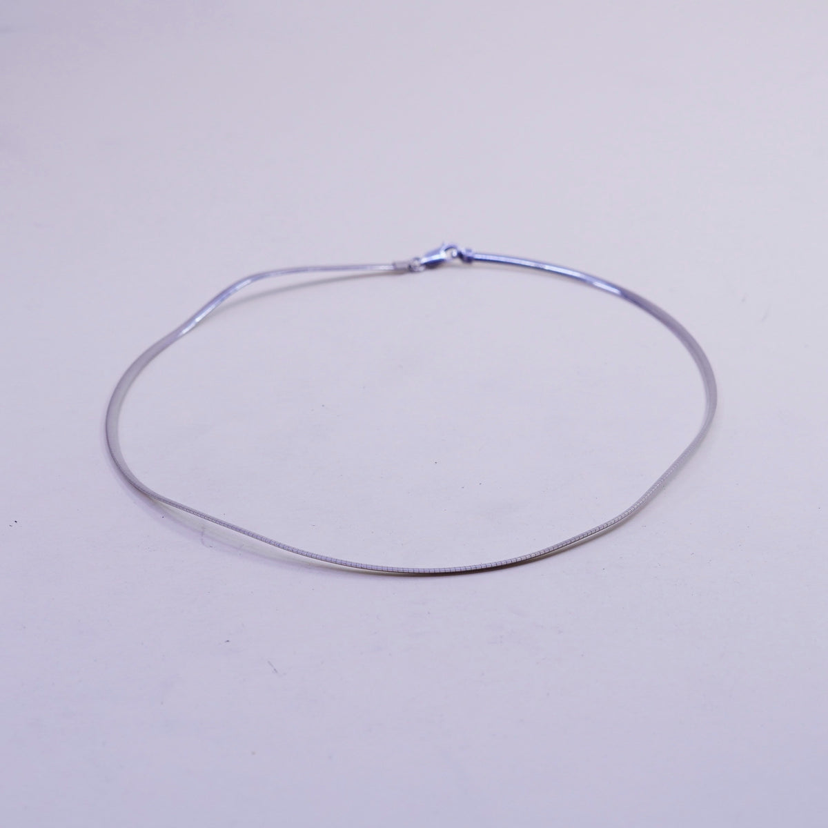 16” 2mm, Vtg Italy 925 Sterling Silver omega chain necklace