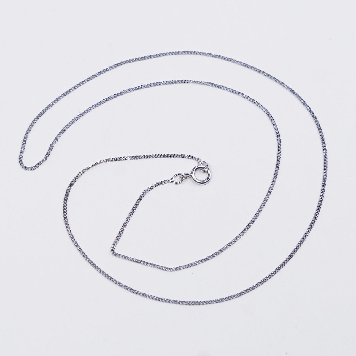18”, 1mm, DOL sterling silver handmade necklace, 925 curb chain