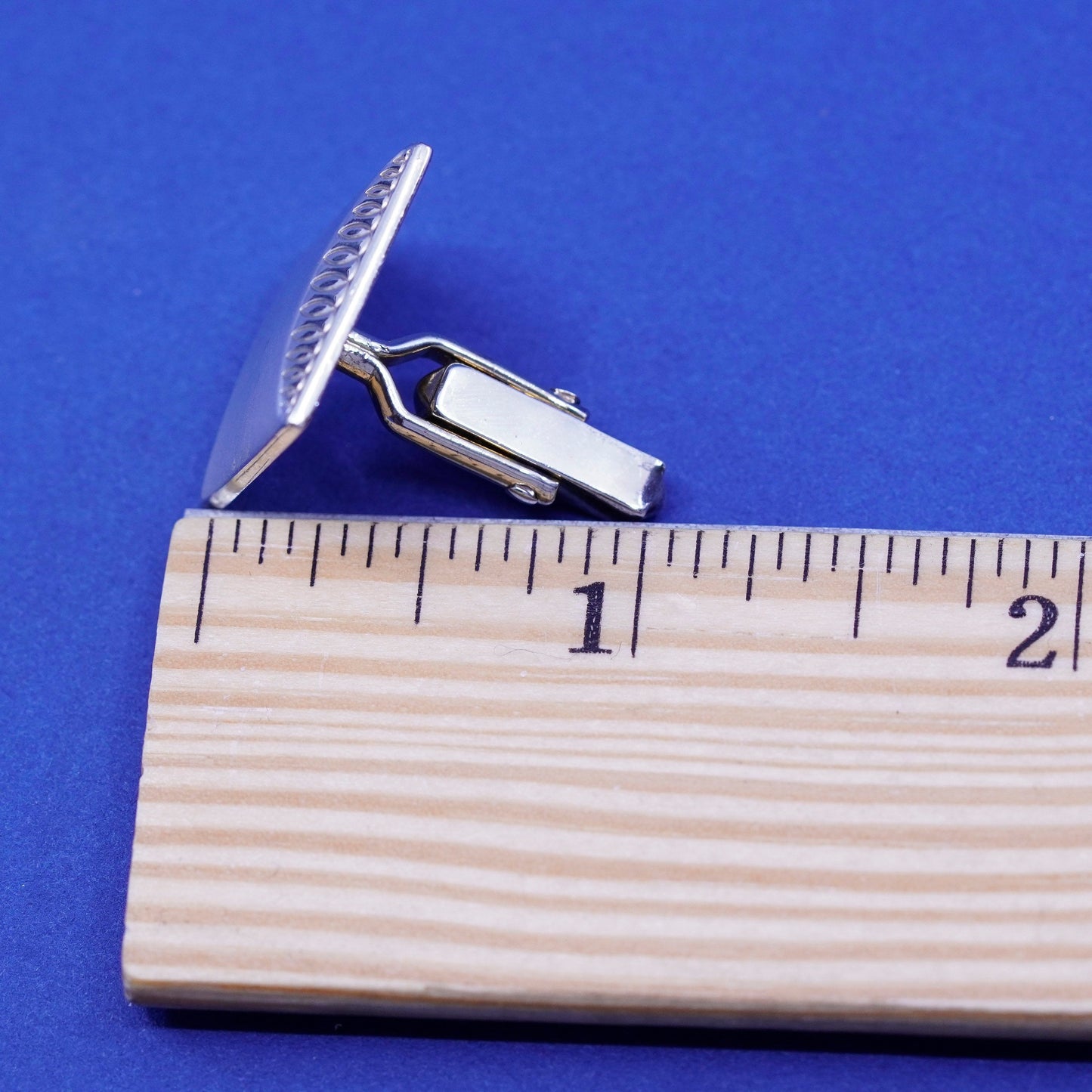 modern sterling silver Handmade cufflink, antique matte square 925 cuff links