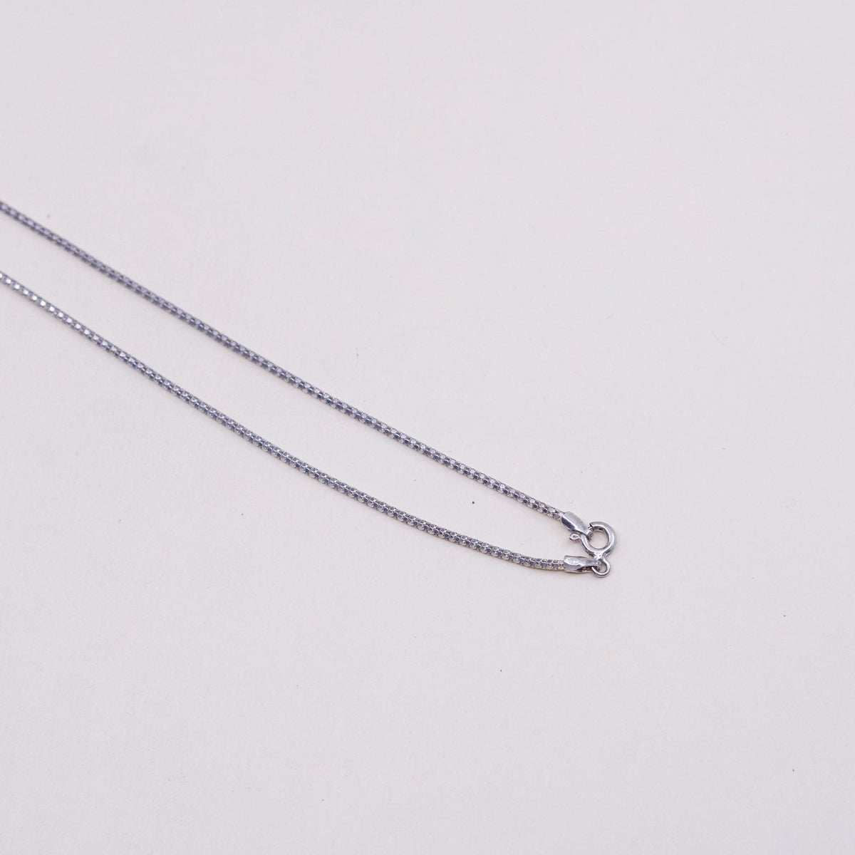 16”, 1mm, sterling silver handmade necklace, 925 silver popcorn chain