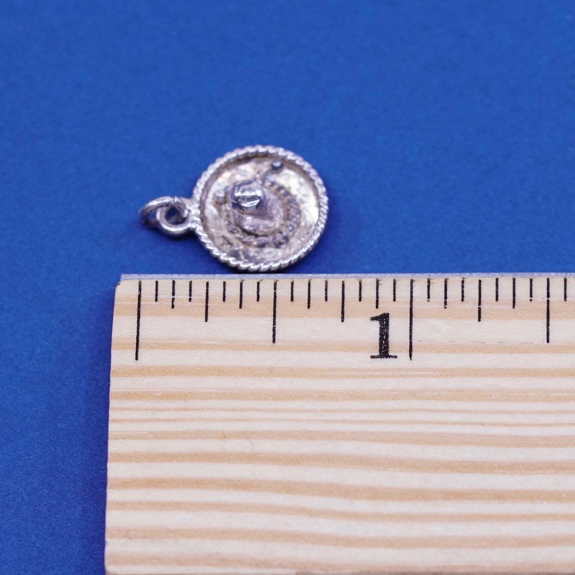 vtg Sterling silver handmade pendant, 925 Sombrero Hat