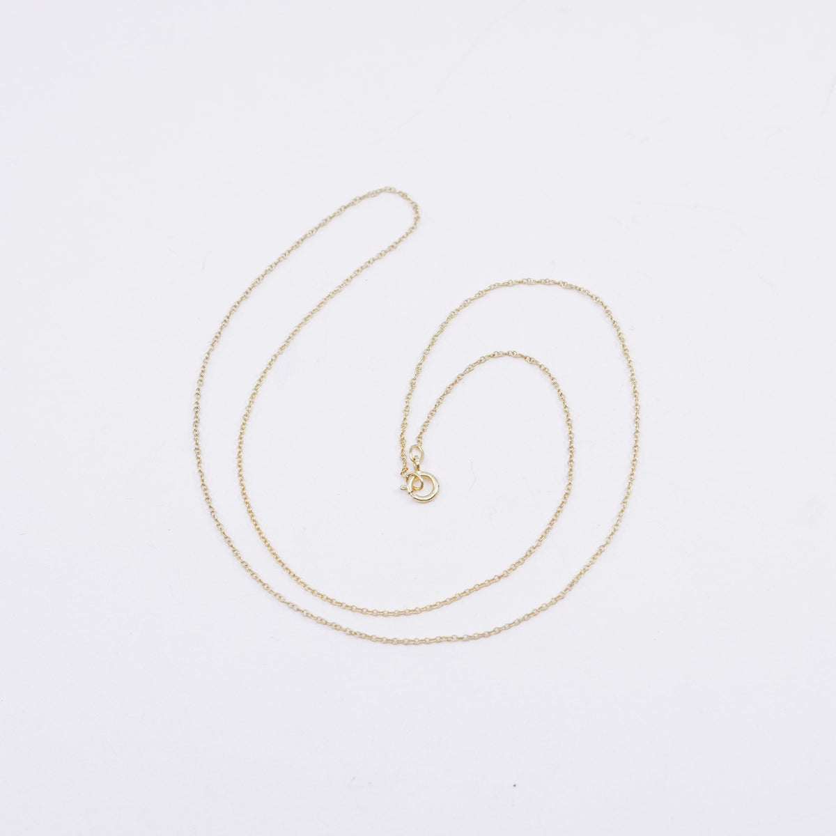 18”, 1mm, vintage vermeil gold over Sterling silver necklace, 925 circle chain