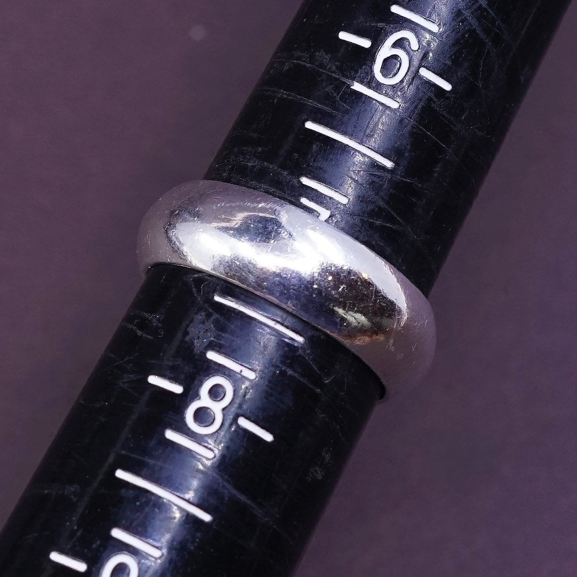 sz 7, vtg Sterling silver engagement ring, mexico 925 w/ blue crystal