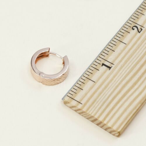 0.75”, Vintage Rose gold over Sterling Silver hoops. Turkey 925 Earrings