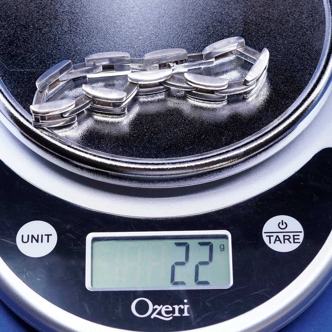 7.5”, 11mm, vtg Sterling silver handmade bracelet, 925 bold chain
