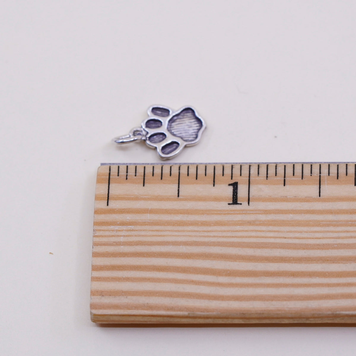 Vintage sterling silver charm, 925 handmade dog cat animal paw