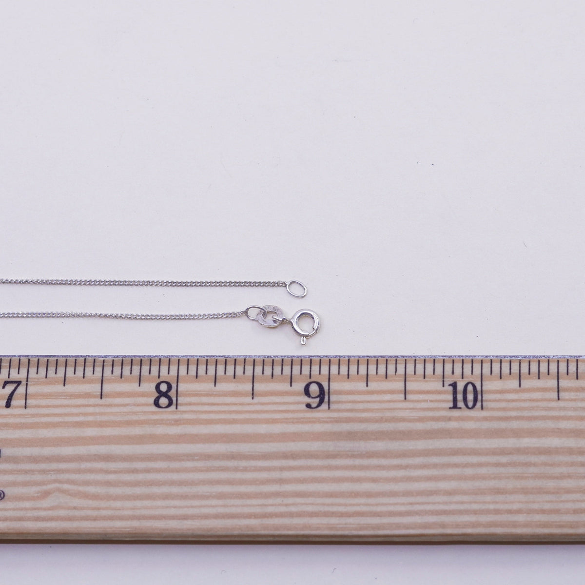 18”, 1mm, italy sterling silver handmade necklace, 925 curb chain