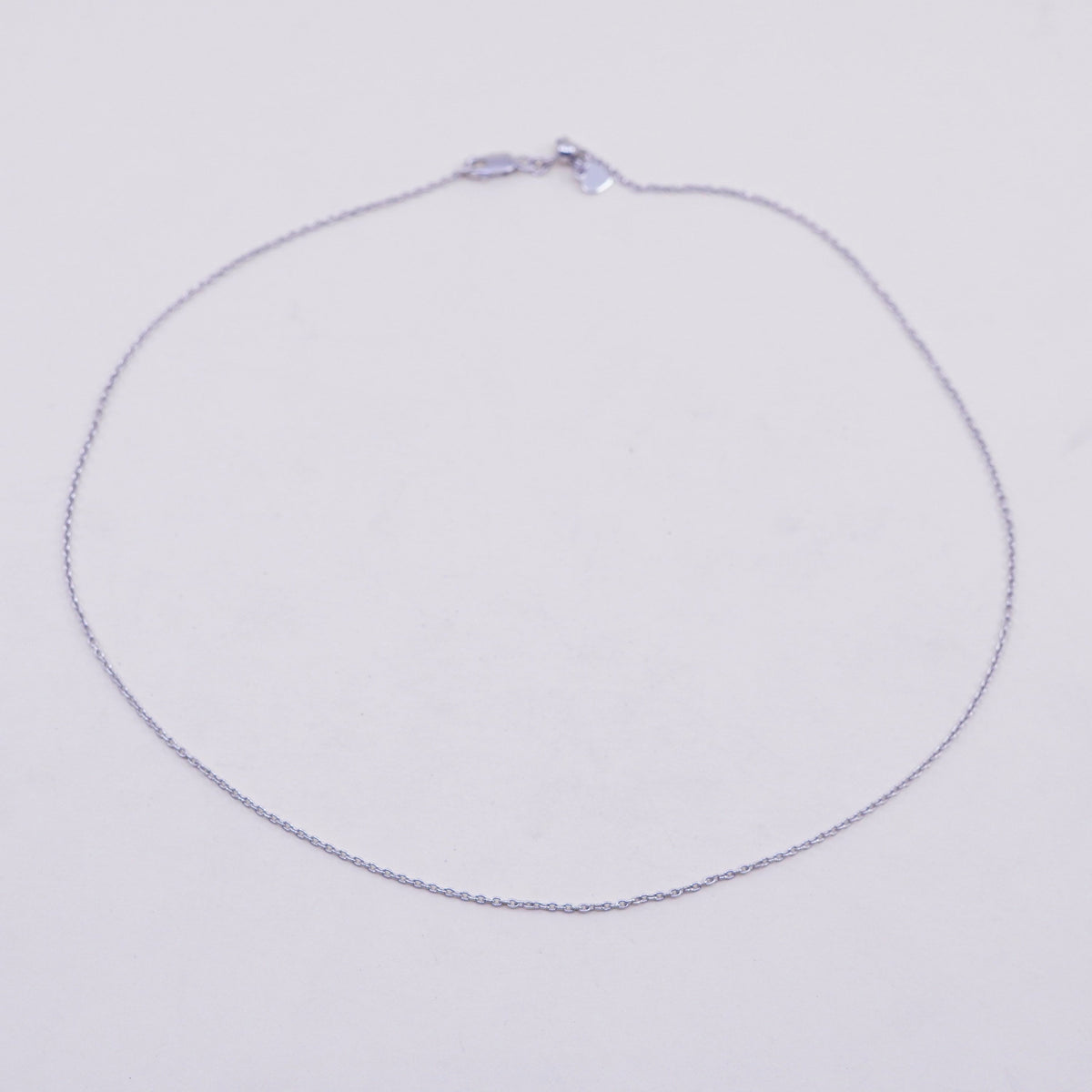 Adjustable 18”, 1mm, Vintage Sterling silver Italy 925 circle chain, necklace
