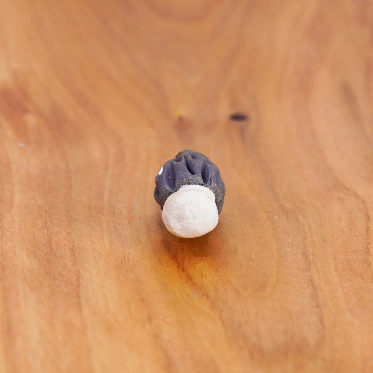 Vintage Sterling silver handmade clay mushroom charm, 925 pendant