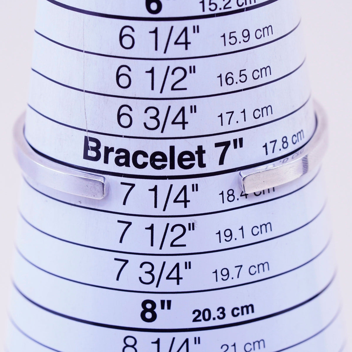 7.25”, vintage Mexico sterling silver contemporary handmade bracelet, 925 cuff