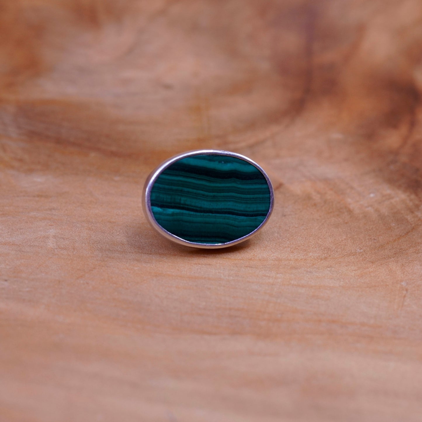Mexico cerro blanco Sterling silver handmade earrings, 925 oval studs malachite