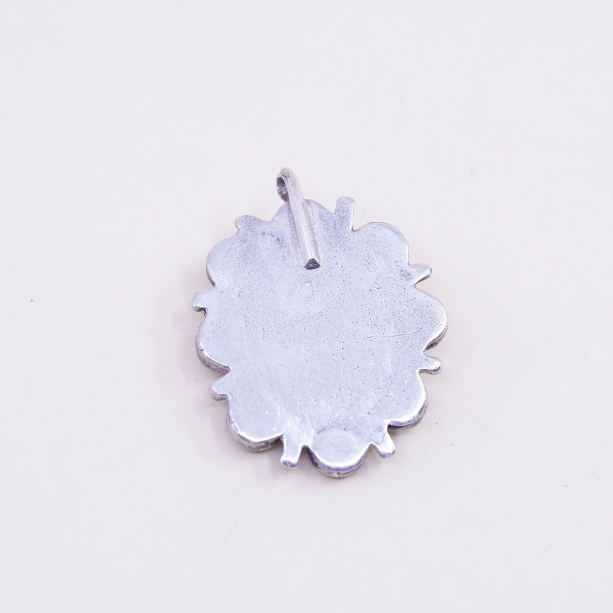 Native American sterling 925 silver handmade pendant with turquoise