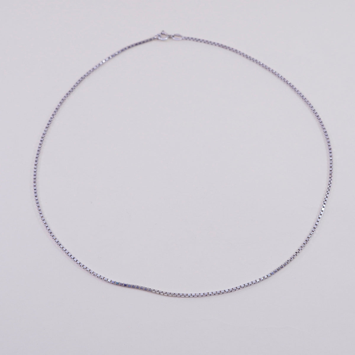18”, Vintage Italian sterling 925 silver box chain, necklace