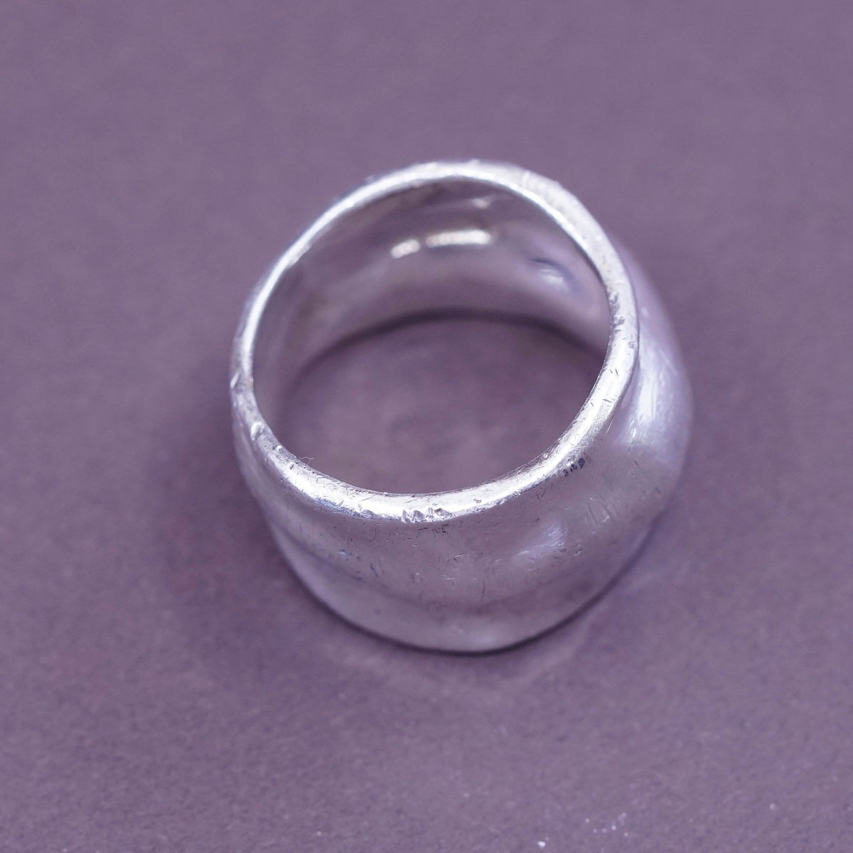 Size 8, vtg Robert Lee Morris Studio Sterling silver handmade ring, 925 band