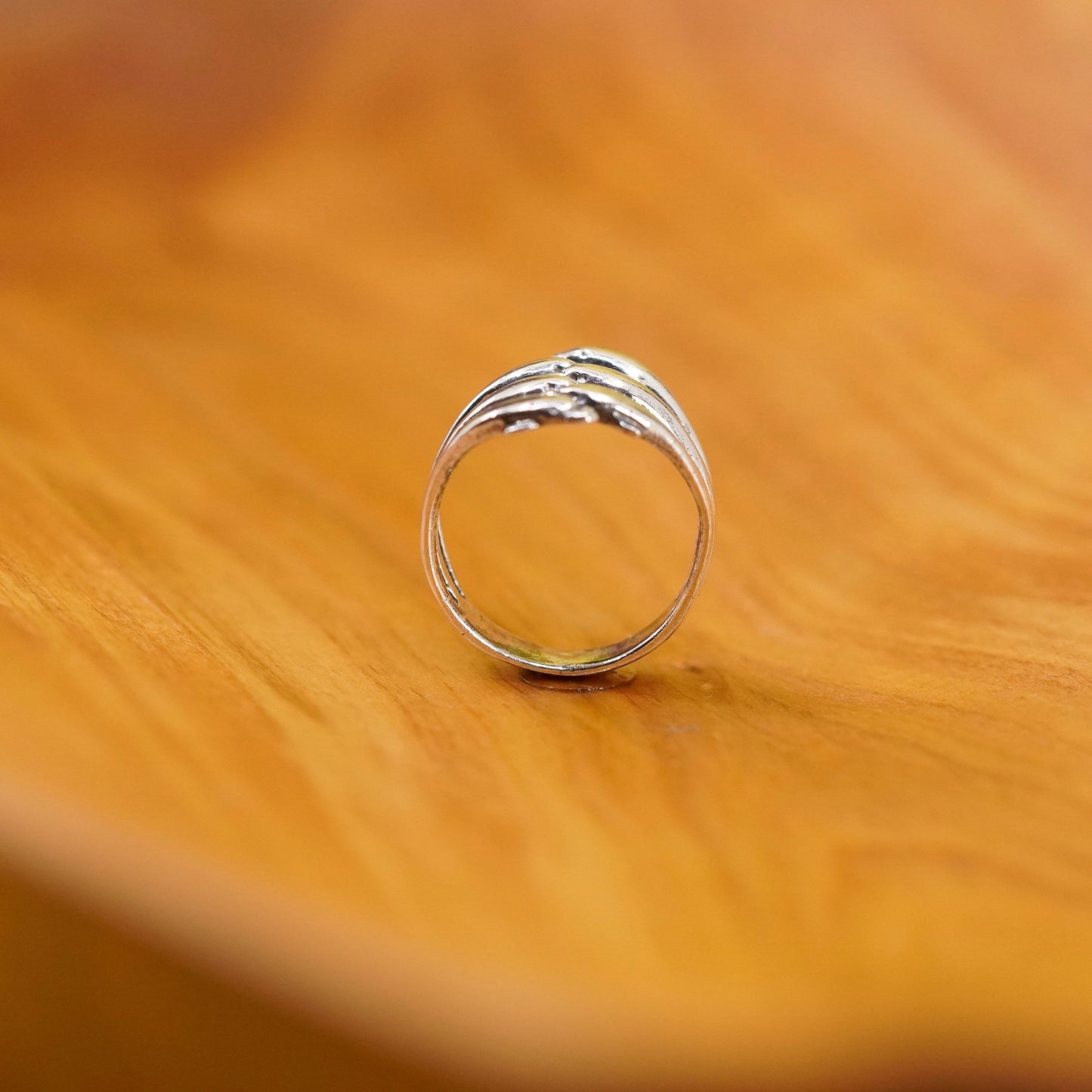 Size 7.5, vintage Sterling silver handmade ring, 925 dolphin band