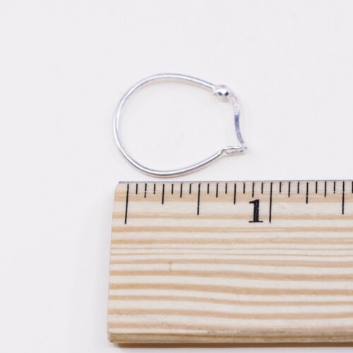 0.75” sterling silver 925 Huggie earrings Hoops, stamped 925