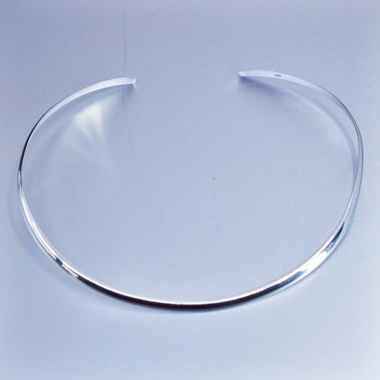 14”, vintage Sterling 925 silver handmade choker collar necklace