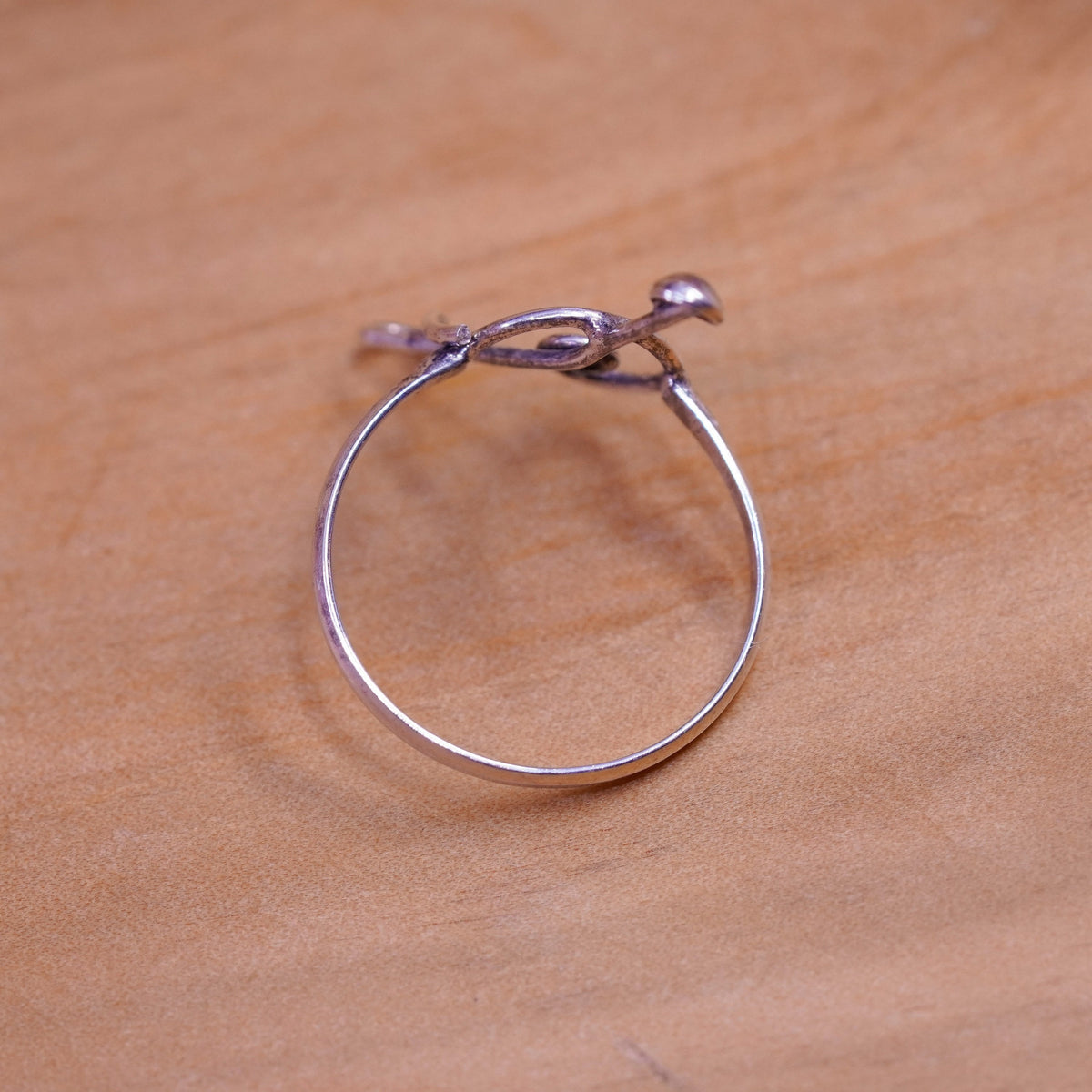 Size 5.5, vintage sterling silver handmade ring. 925 music symbol