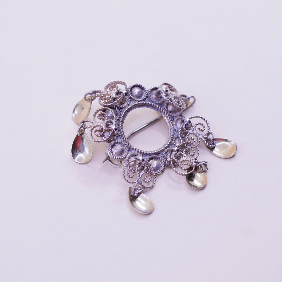Rare vintage Hasla signed 830S silver brooch Norway Scandinavian