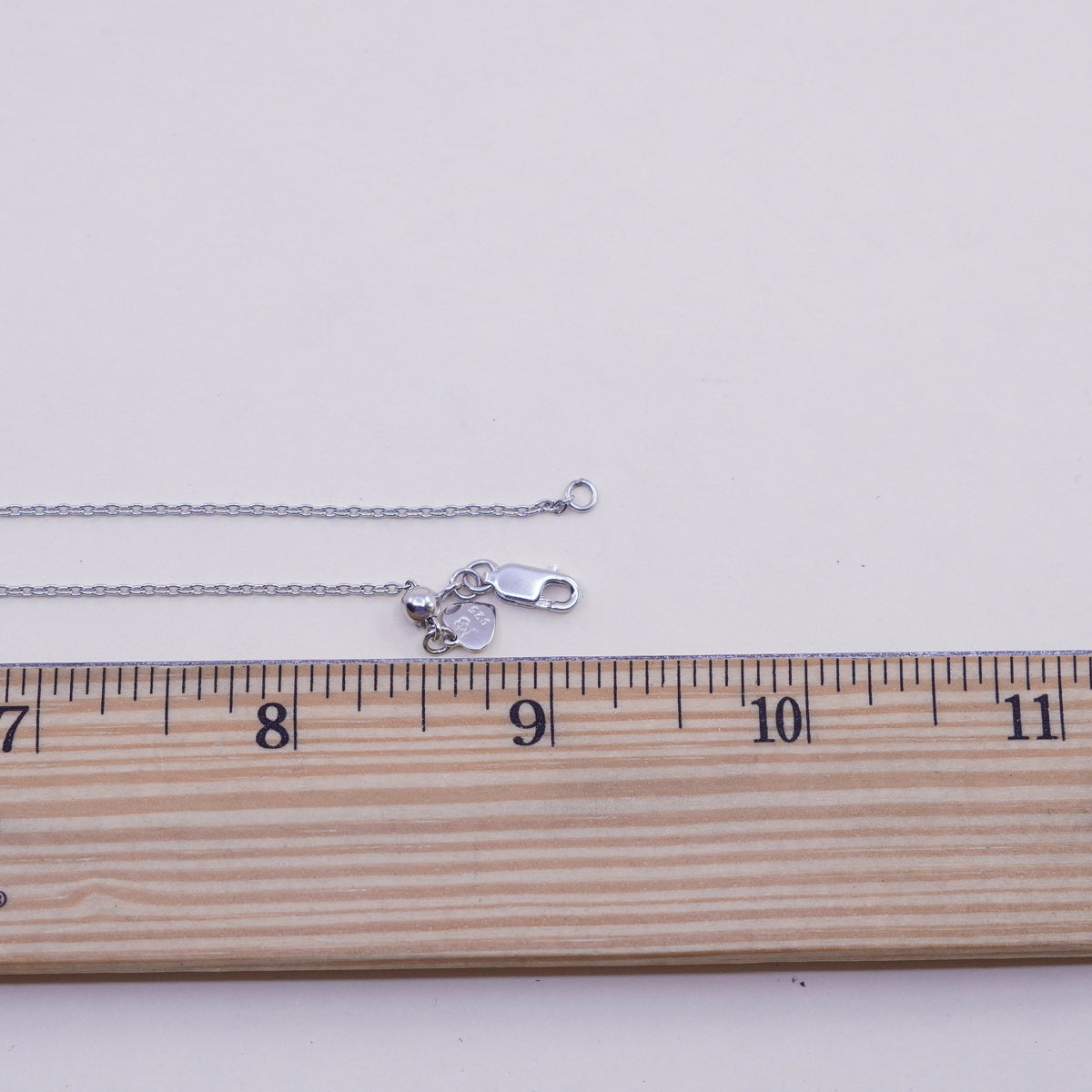 Adjustable 18”, 1mm, Vintage Sterling silver Italy 925 circle chain, necklace